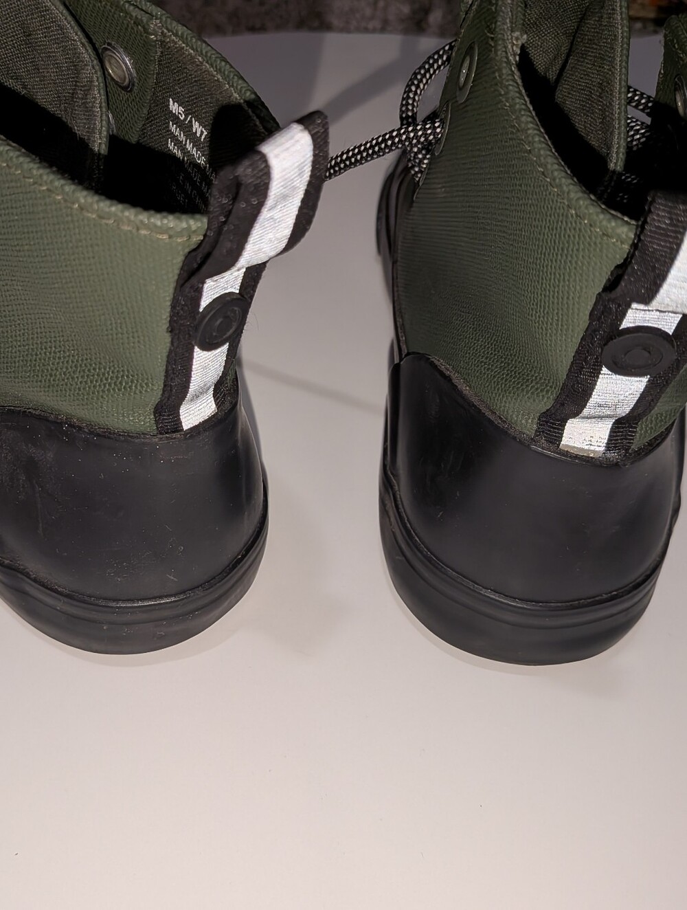 Hunter Olive Green and Black High-Top Rain Boots - Picture 3 of 7